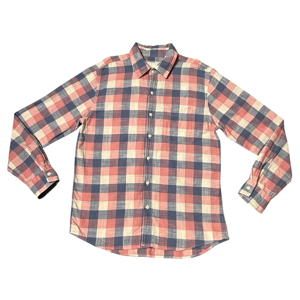 American Eagle Outfitters Plaid Shirt - Red,Pink,Blue, Cream 100%Cotton Sise M
